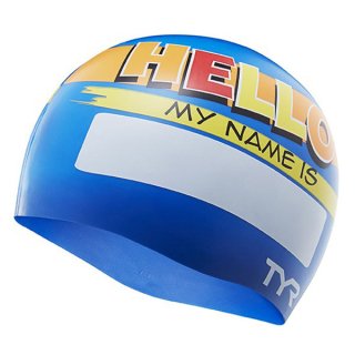 TYR(ƥ) LCSJRHLO HELLO MY NAME IS JUNIOR SWIM CAP ७å ꥳ