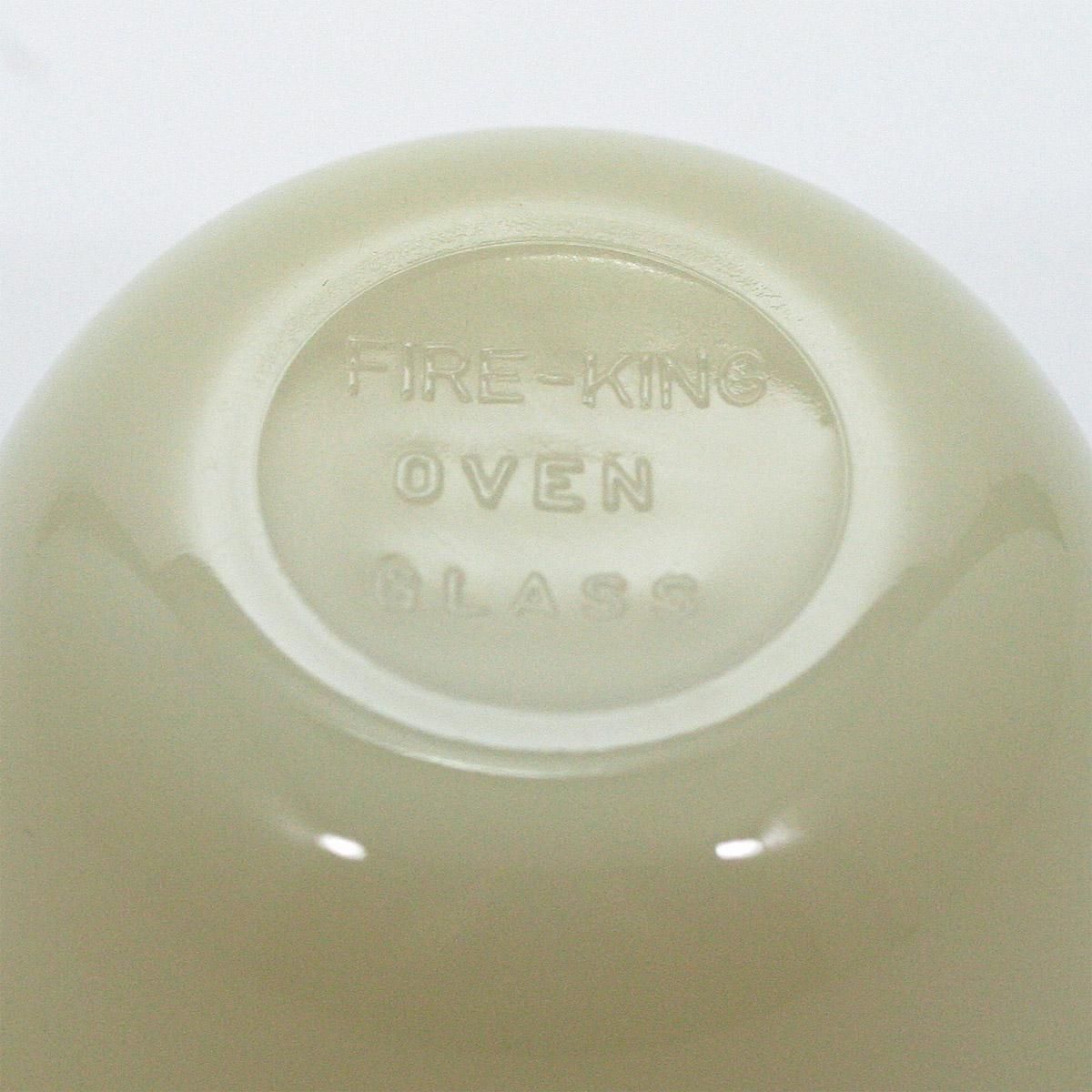 FIRE-KING カスタードカップ アイボリー 初期刻印 未使用】ファイヤーキング アイボリーカスタードカップ