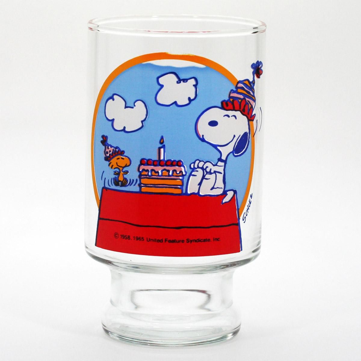 【レア】Anchor Hocking スヌーピー\"GOODIES\"ジャー(M) Vintage 1965 Peanuts Snoopy CURSE YOU RED BARON! Mug Fire