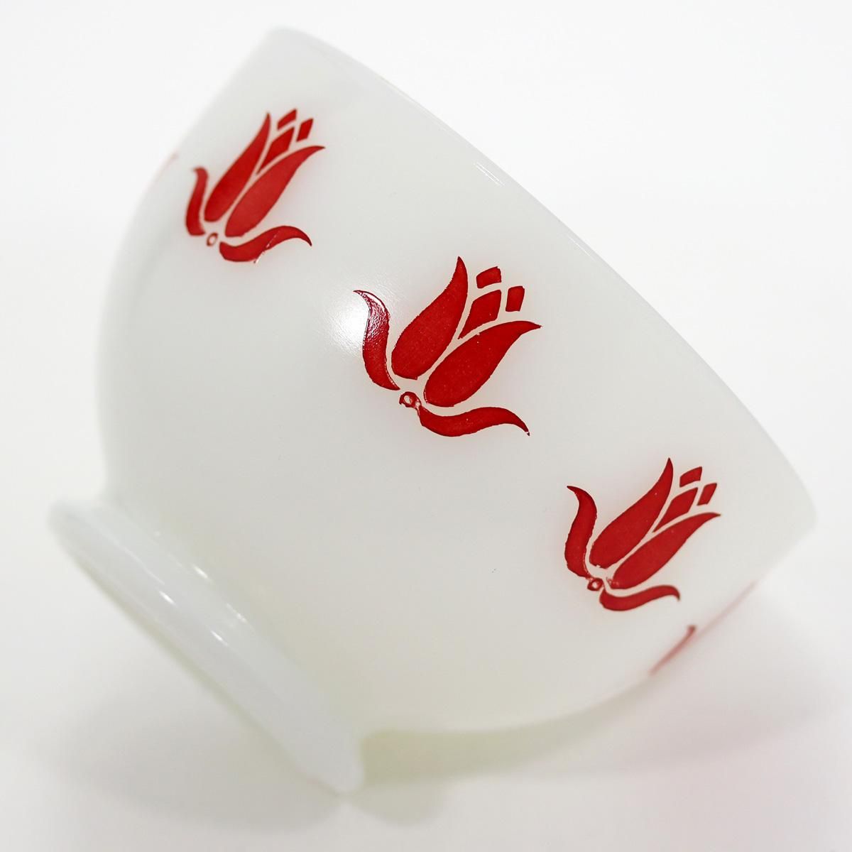 (cde)FKカッテージチーズボウル 紫 赤 送料込 ファイヤーキング カッテージチーズボウル赤 - ファイヤーキング