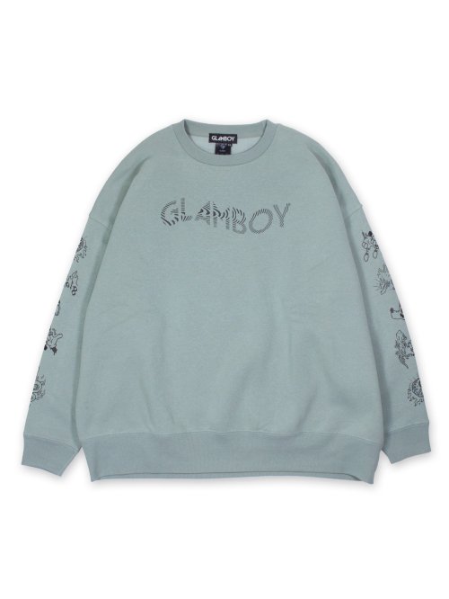 <img class='new_mark_img1' src='https://img.shop-pro.jp/img/new/icons8.gif' style='border:none;display:inline;margin:0px;padding:0px;width:auto;' />t.a.t BIG SWEATSHIRTS【SMOKY GREEN】
