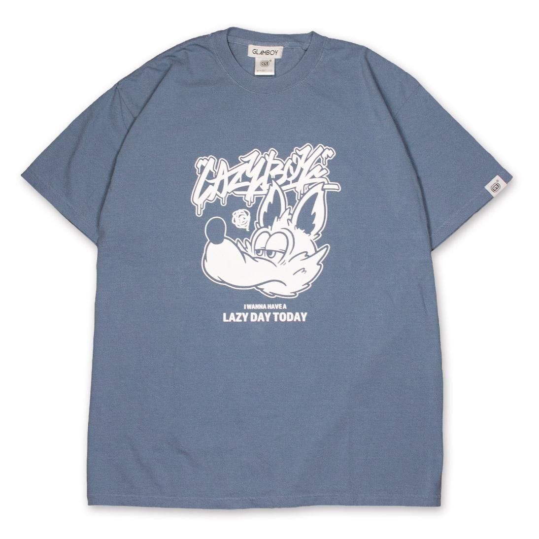 LAZYBOY Pigment-T #ダスティブルー【XLサイズ】 - GLAM BOY
