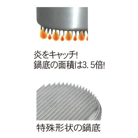 51cm～60cm アルミエコライン寸胴鍋 (蓋なし) - ラーメン