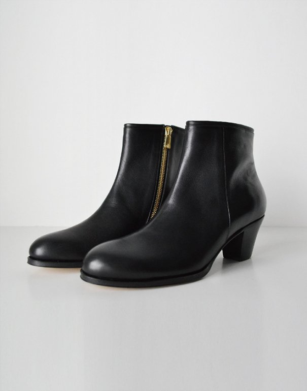 ブーツforme heel side zip boots black