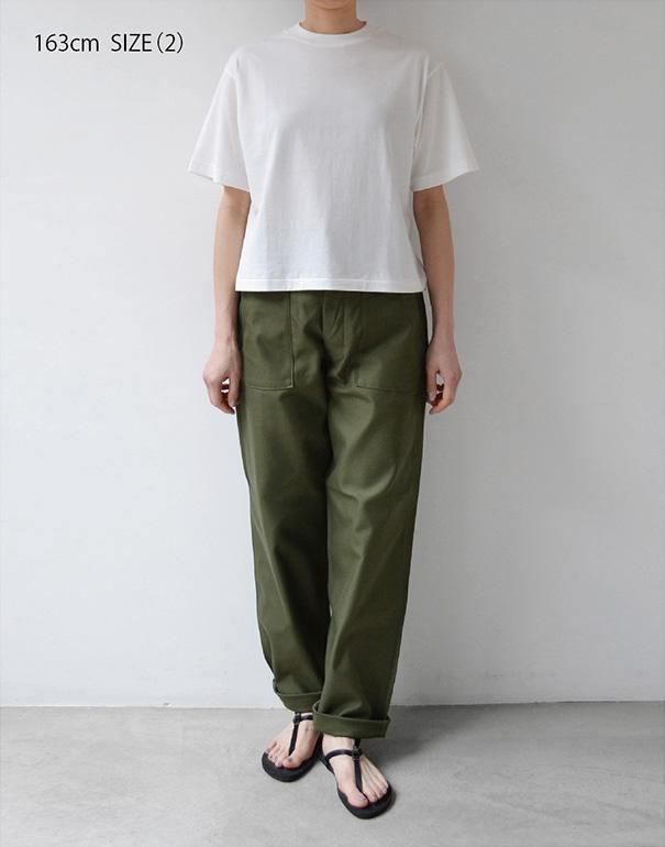 CIOTA バックサテン ベイカーパンツ khaki