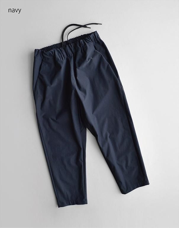 GOLDWIN tapered jersey pants navy