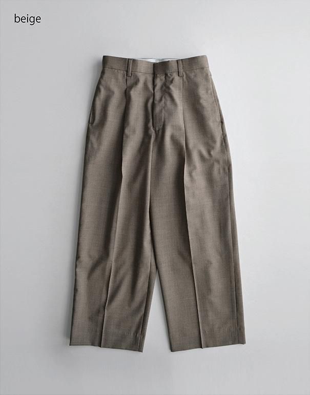 WIRROW（ウィロウ）wool tropical wide slacks