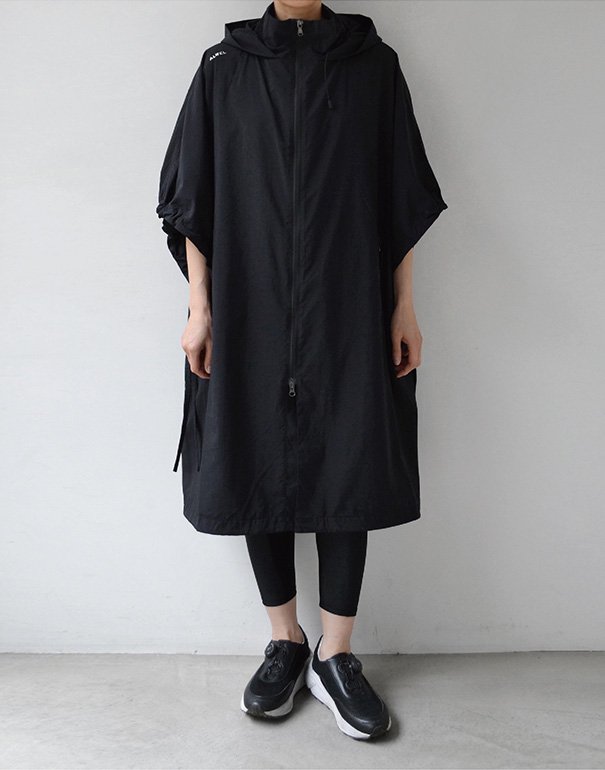 ALWEL poncho coat black