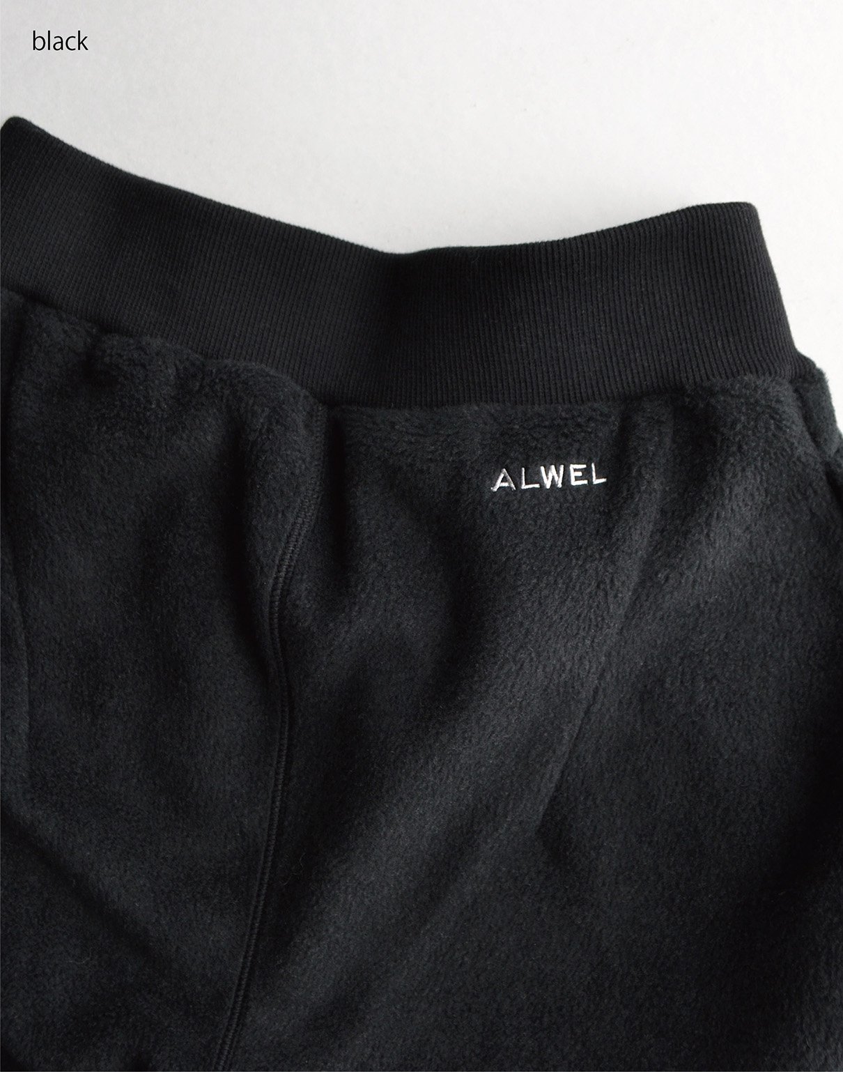 ALWEL fleece peg pants black