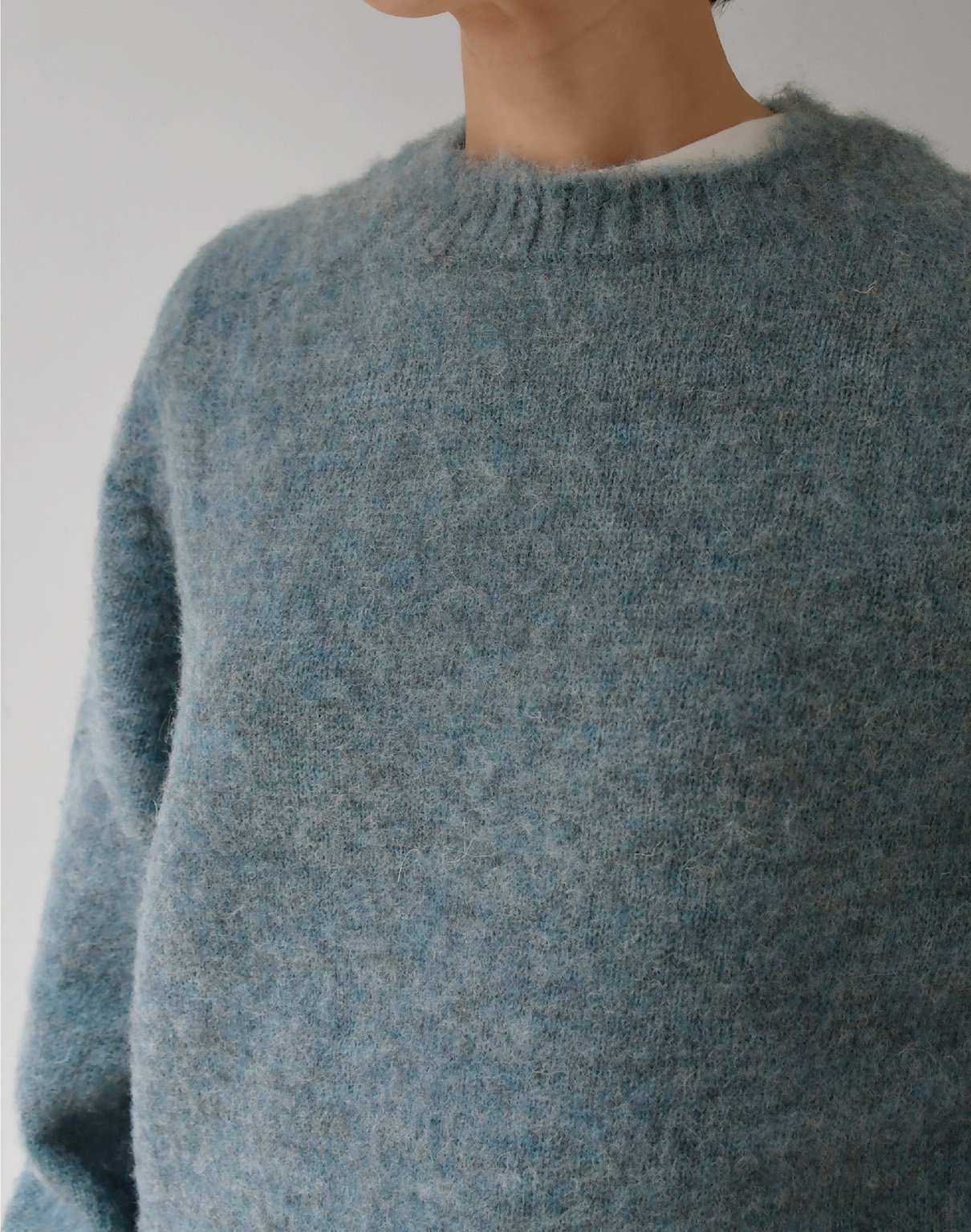 J.PRESS shaggy dog sweater blue