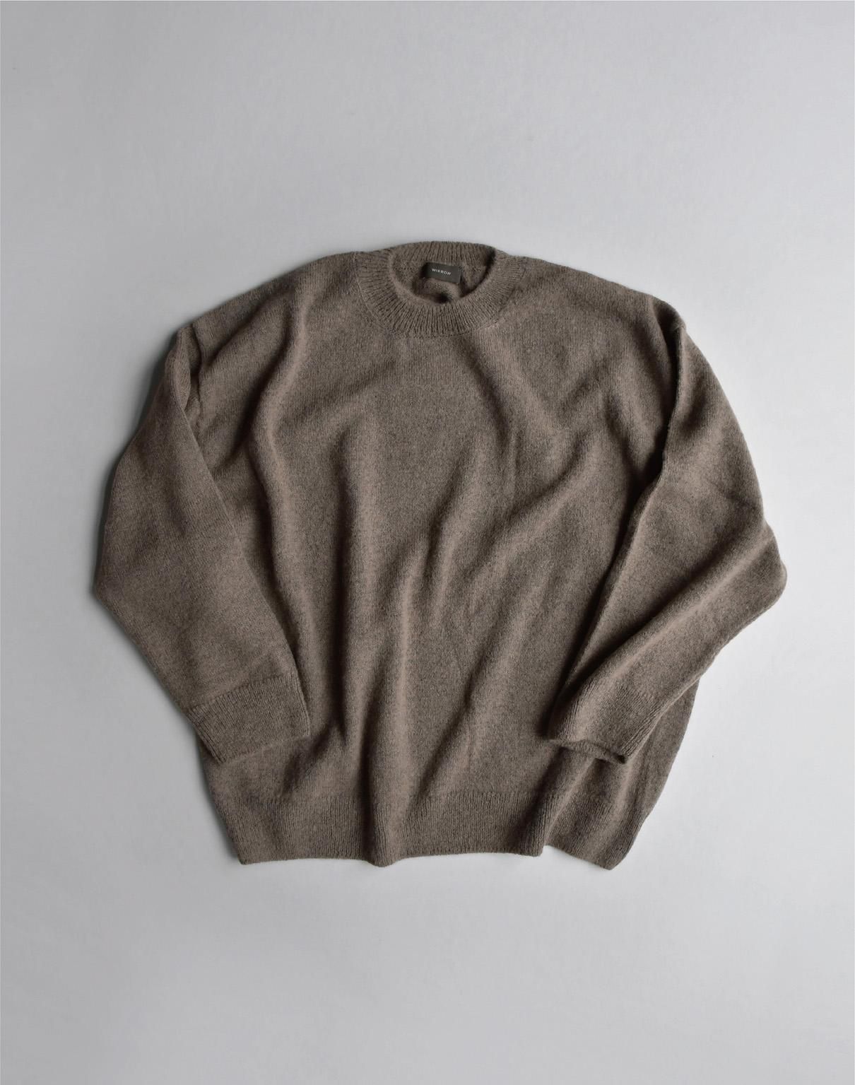WIRROW Alpaca wool wide knit pullover grege WIRROW Alpaca wool wide knit pullover grege