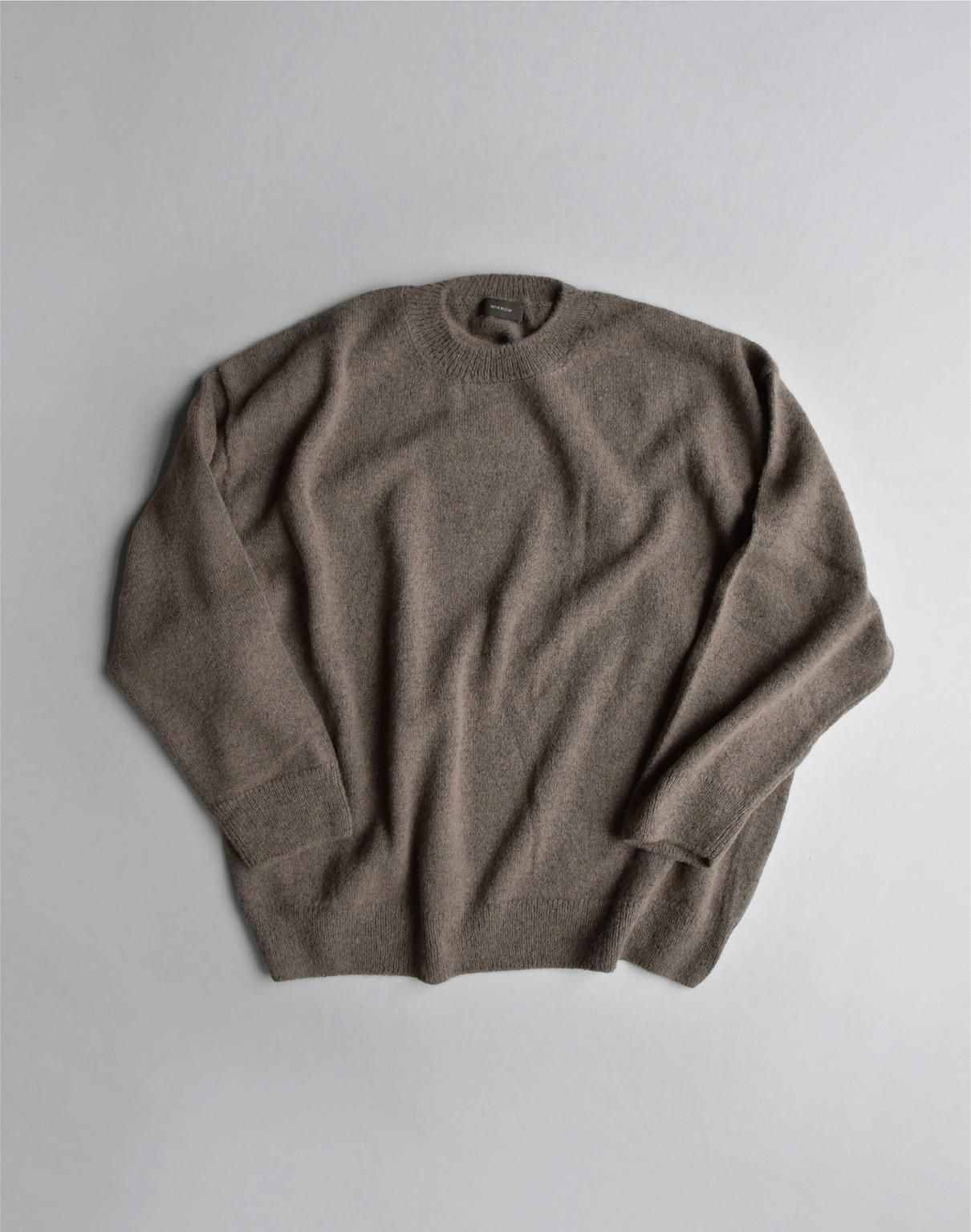 WIRROW Alpaca wool wide knit pullover grege