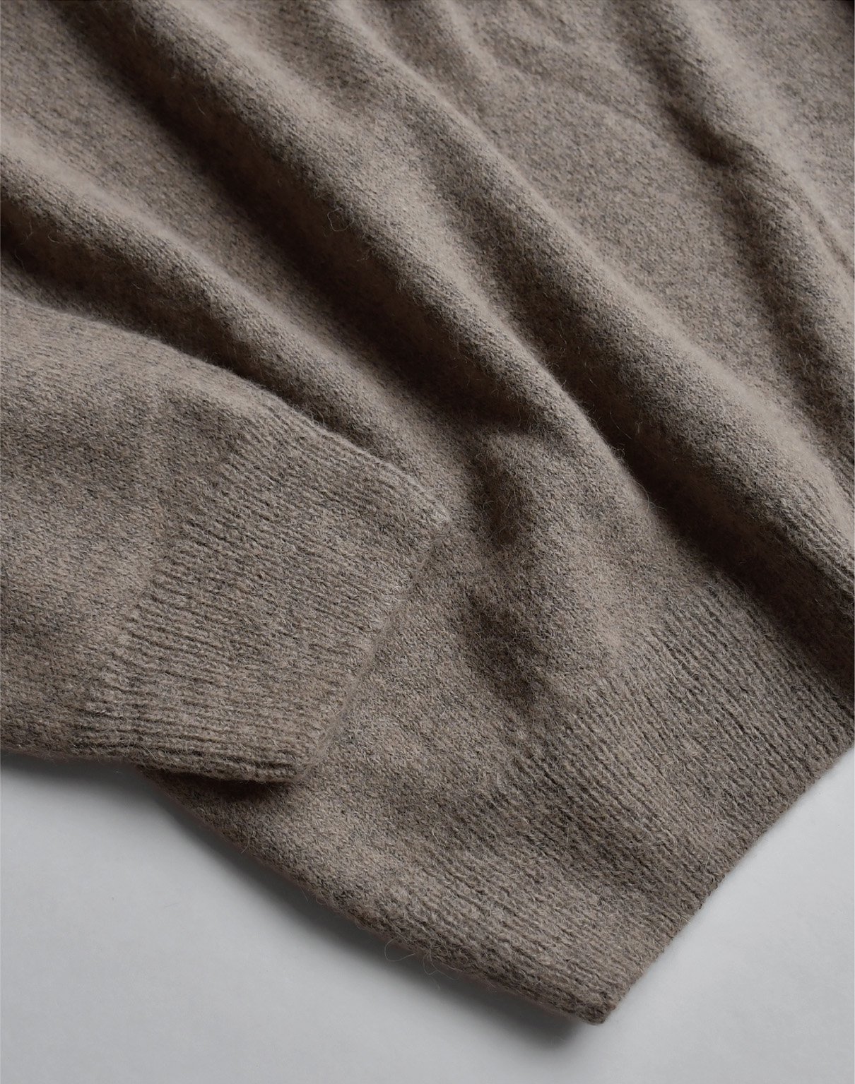 WIRROW Alpaca wool wide knit pullover grege