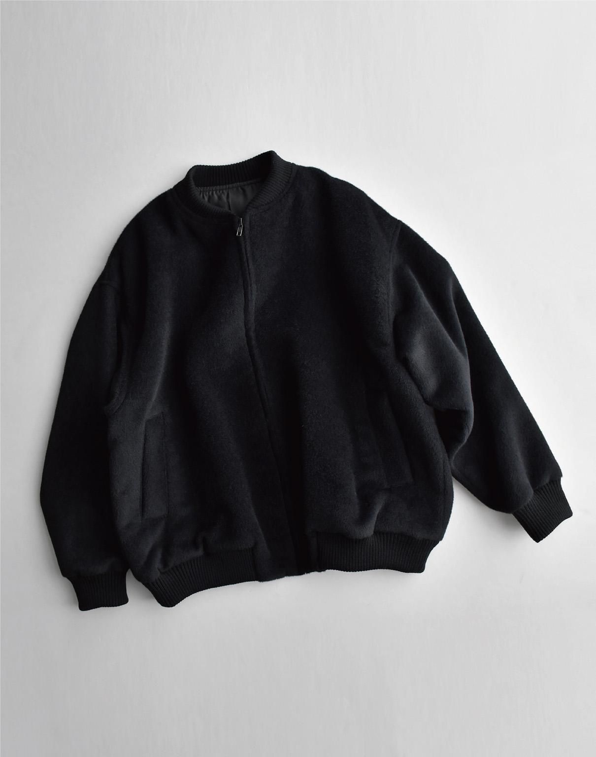 WIRROW alpaca wool blouson black WIRROW alpaca wool blouson black