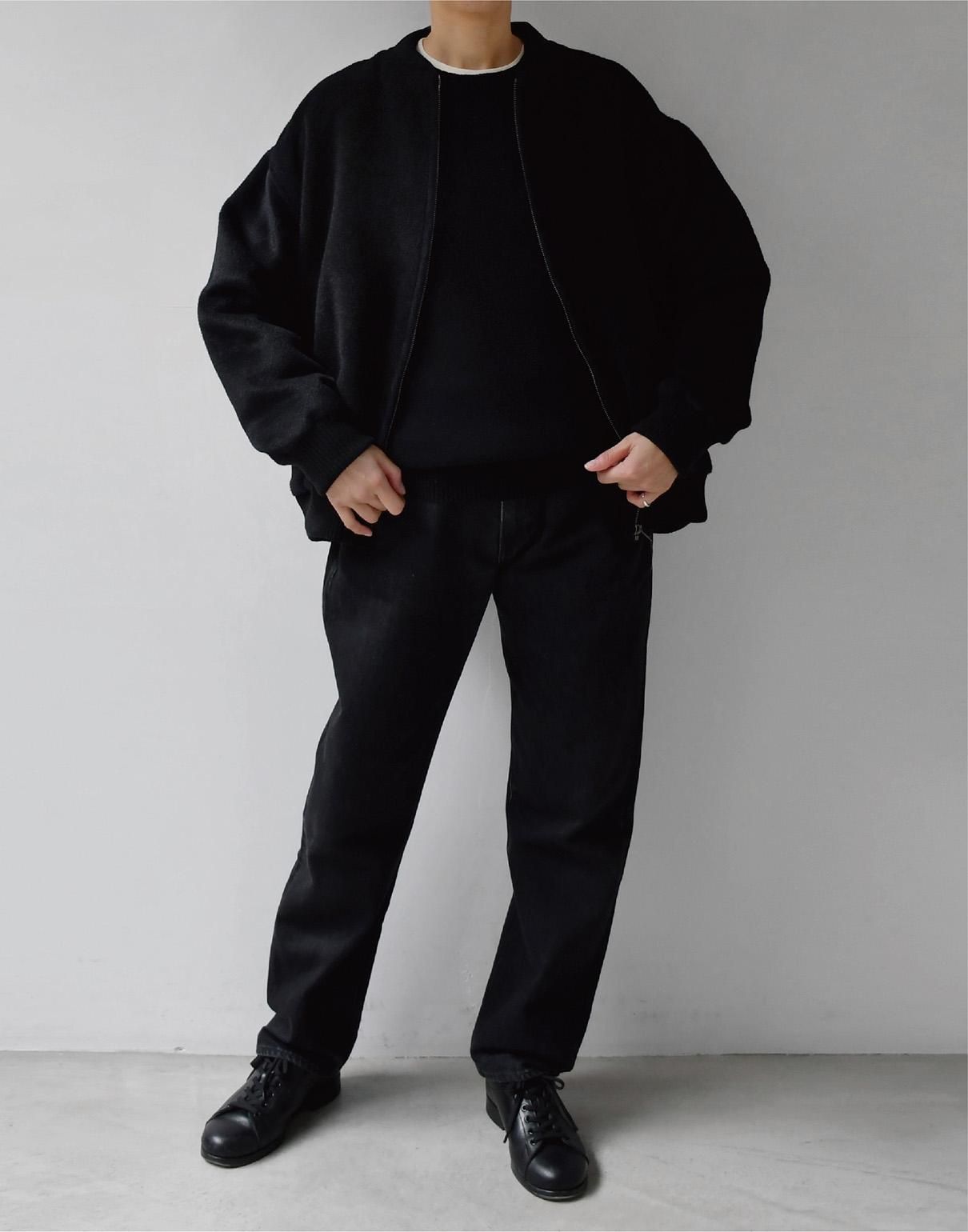 WIRROW alpaca wool blouson black WIRROW alpaca wool blouson black