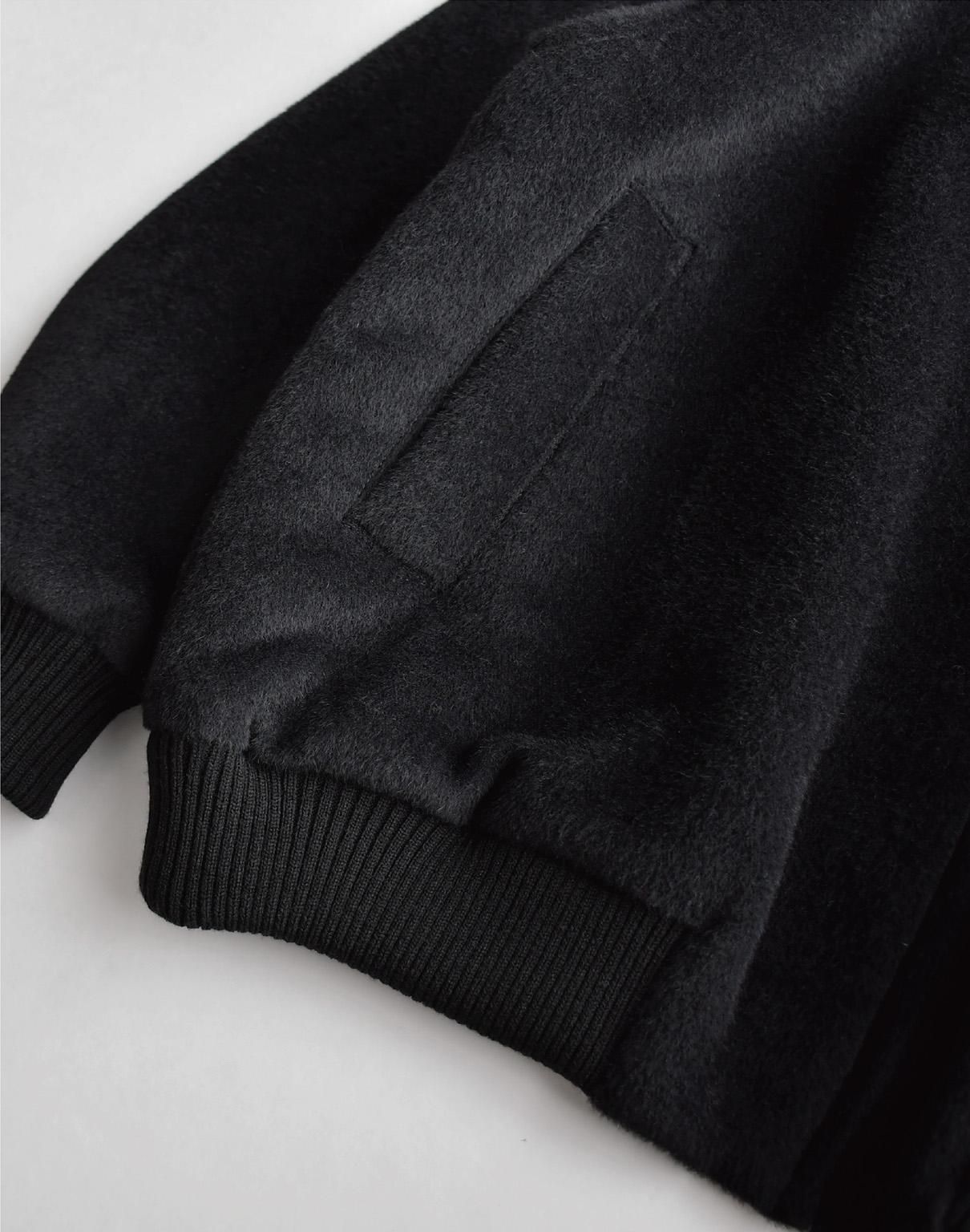 WIRROW alpaca wool blouson black WIRROW alpaca wool blouson black