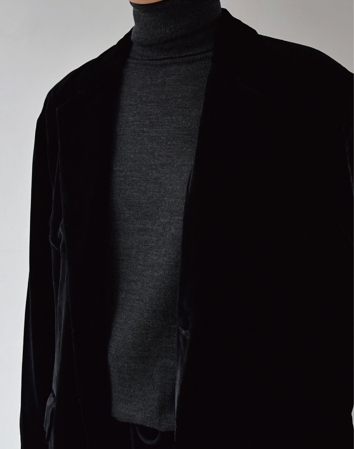 WIRROW velvet soft jacket black