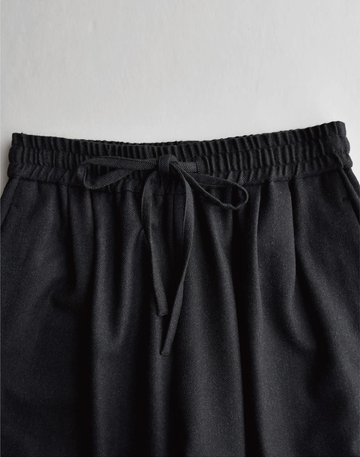 WIRROW Botany wool drawstring pants charcoal WIRROW Botany wool drawstring pants charcoal