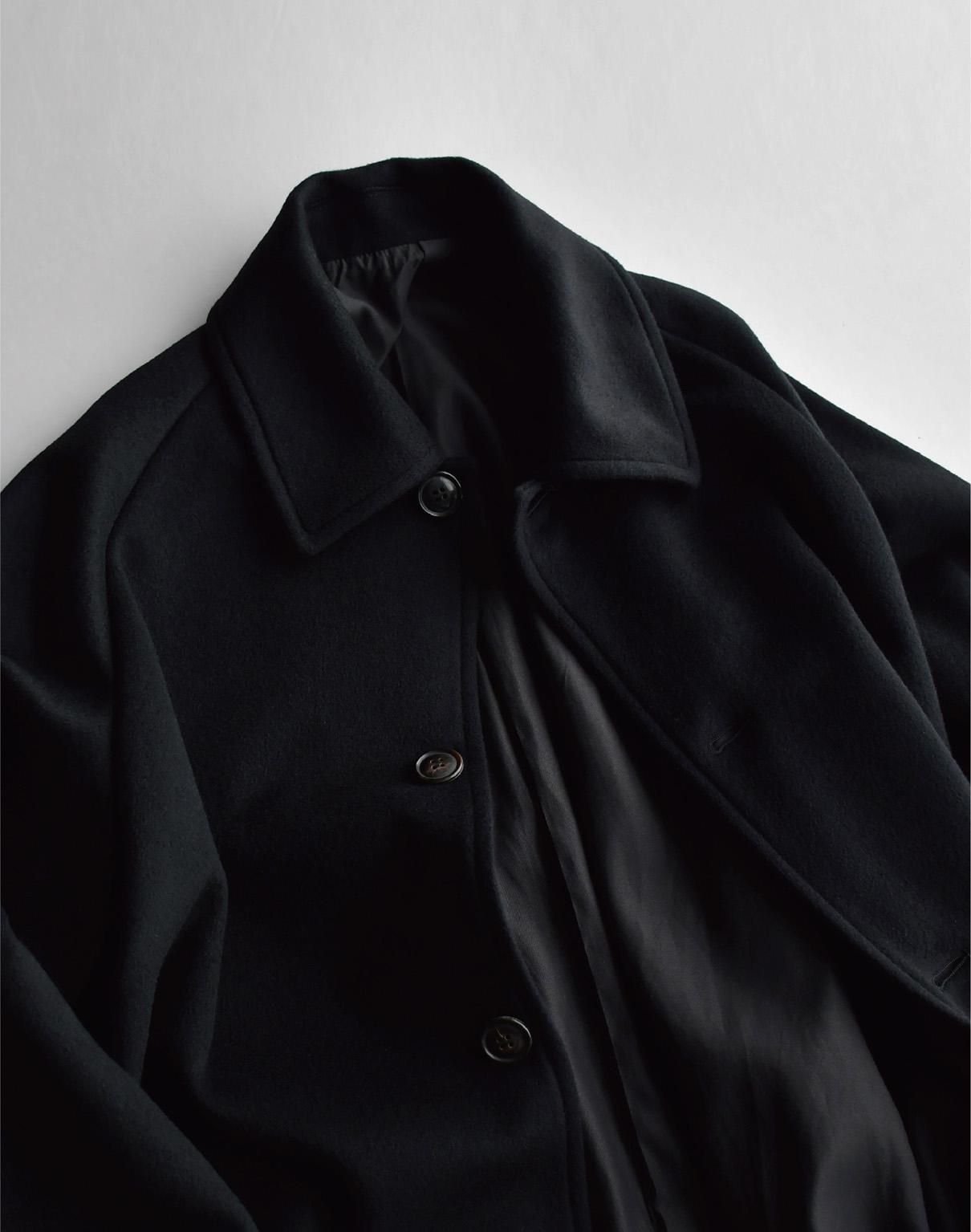WIRROW Wool cashmere balcollar coat black