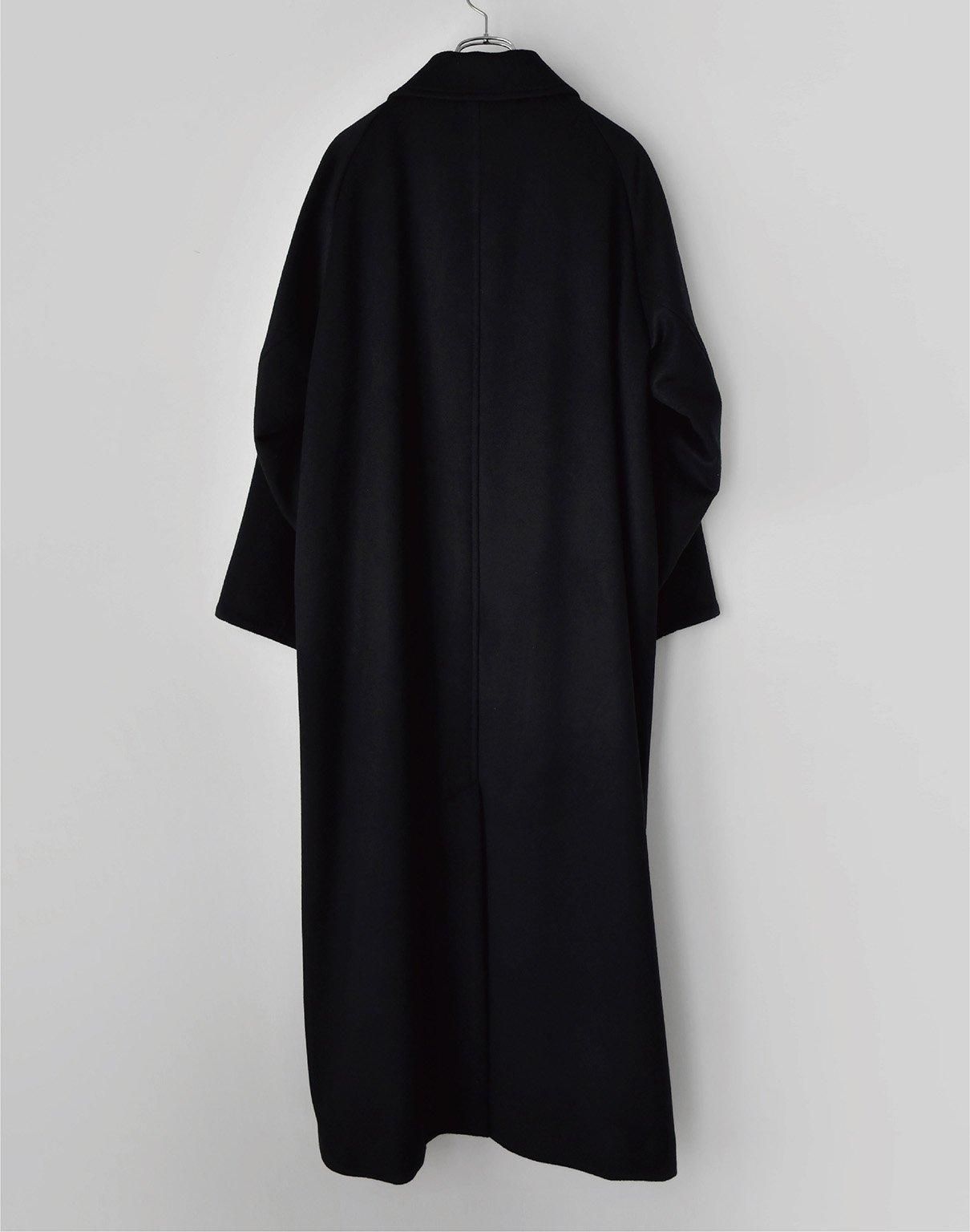 WIRROW Wool cashmere balcollar coat black