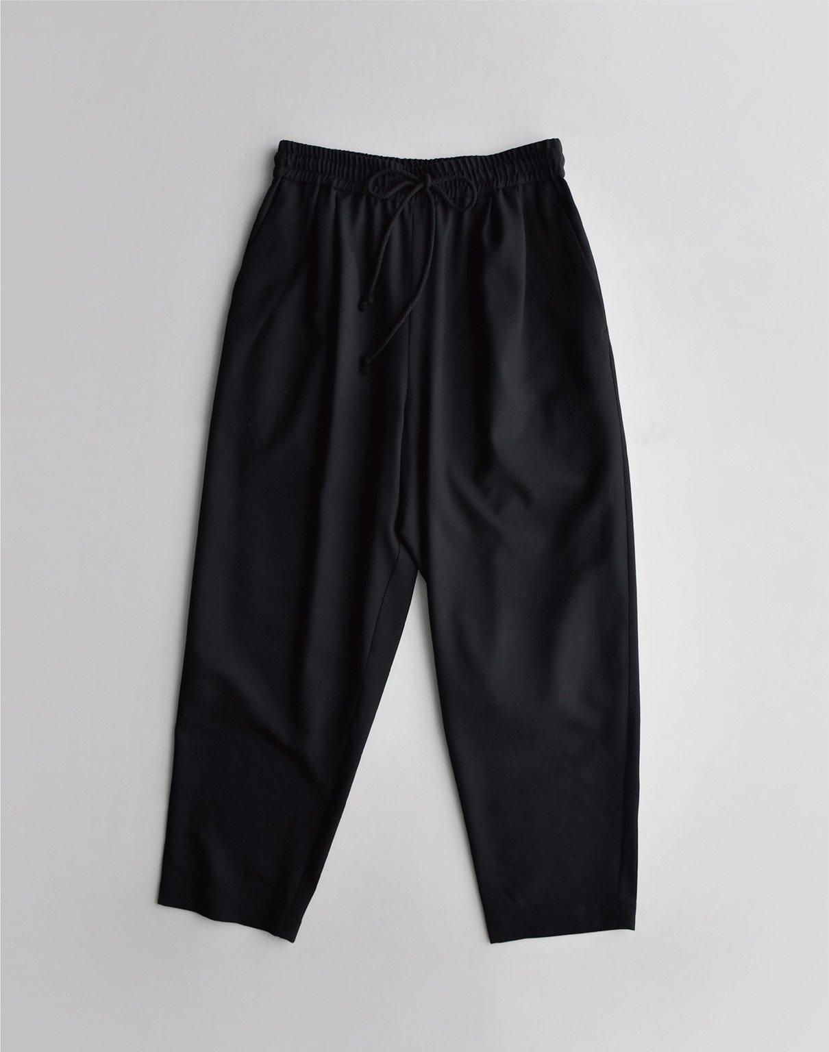 WIRROW soft wool drawstring pants black WIRROW soft wool drawstring pants black