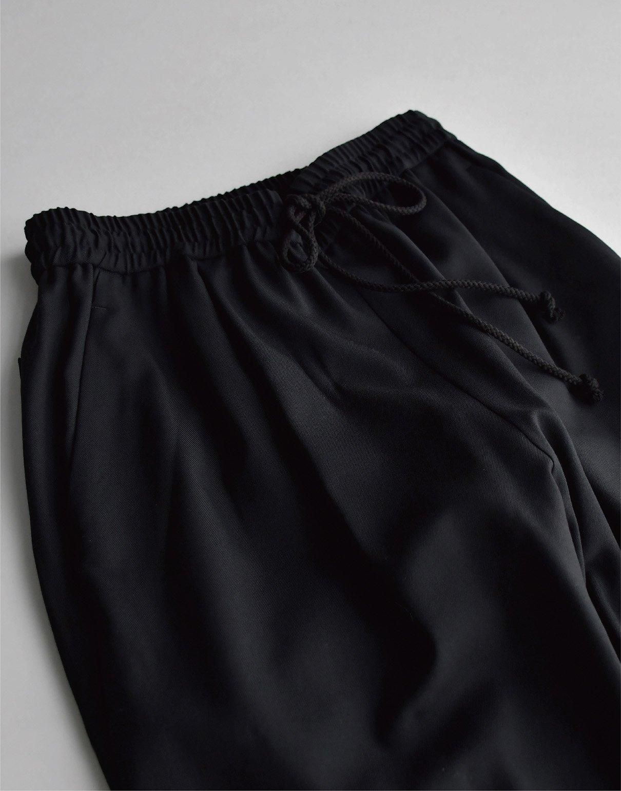 WIRROW soft wool drawstring pants black WIRROW soft wool drawstring pants black