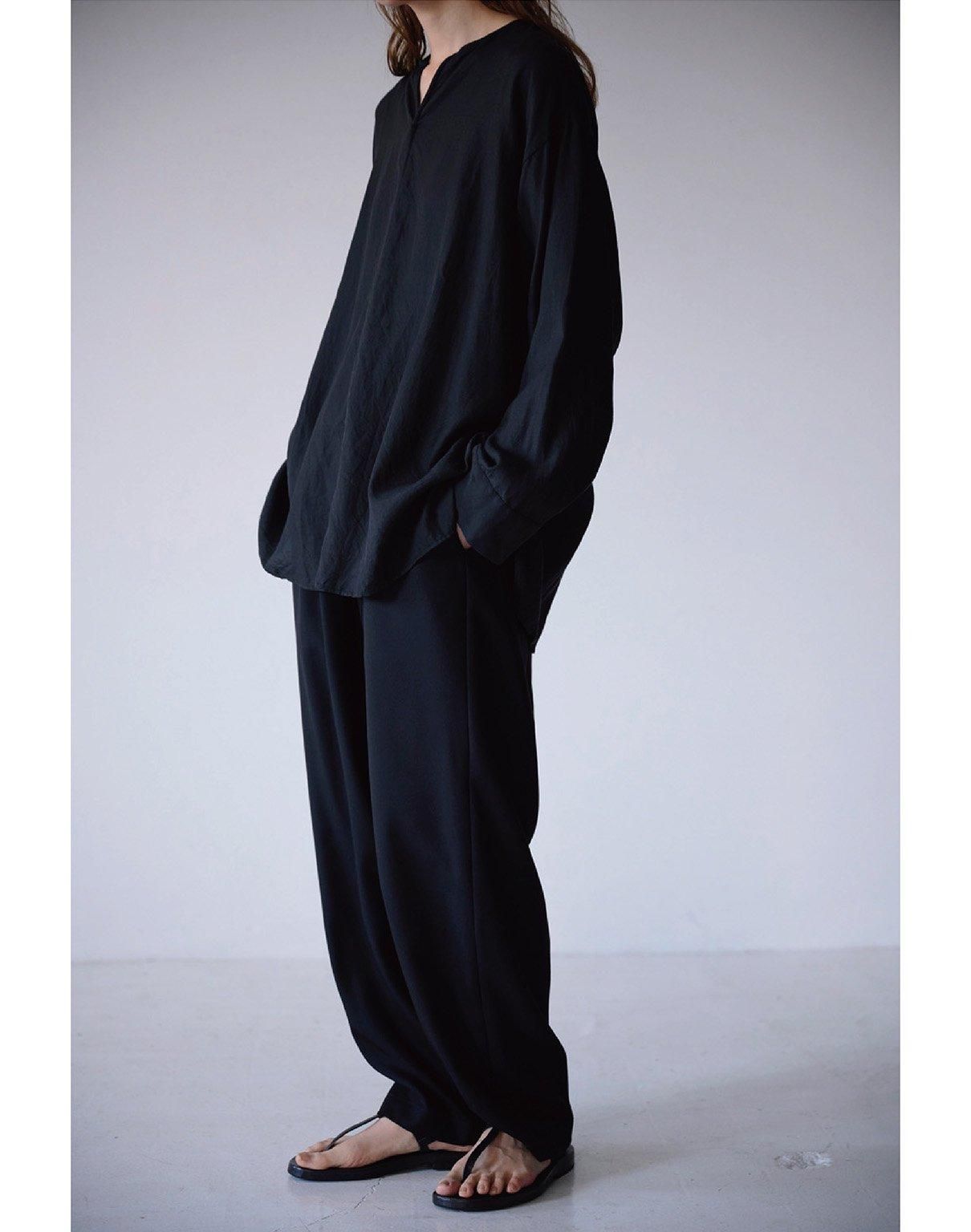 WIRROW｜ウィロウ｜ soft wool stand collar shirt｜size2
