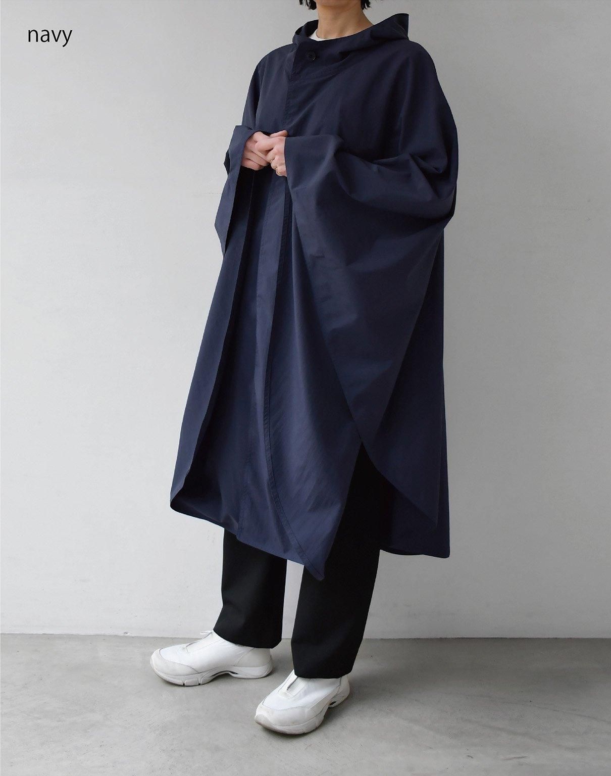 大幅最終値下げ3月17までAEWEN MATOPH コットンギャバポンチョ YAECA CONTEMPO フーデッドレインポンチョ charcoal