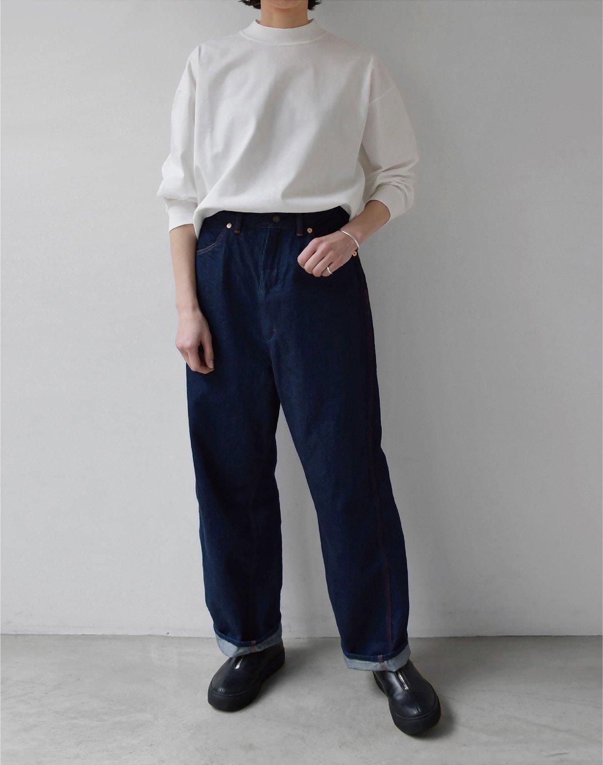 CIOTA (シオタ) Denim Painter Pants Medium Dark Blue Damage