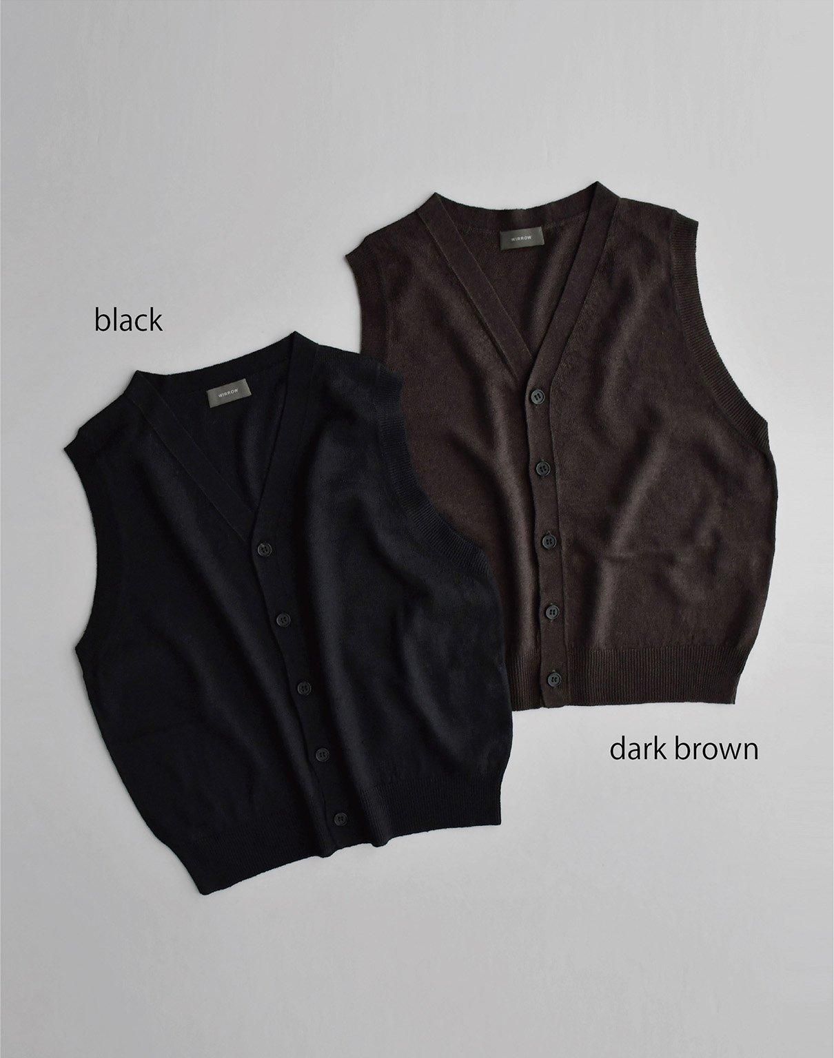 WIRROW Linen silk knit vest リネンシルクニットベスト WIRROW Linen silk knit vest リネンシルクニットベスト