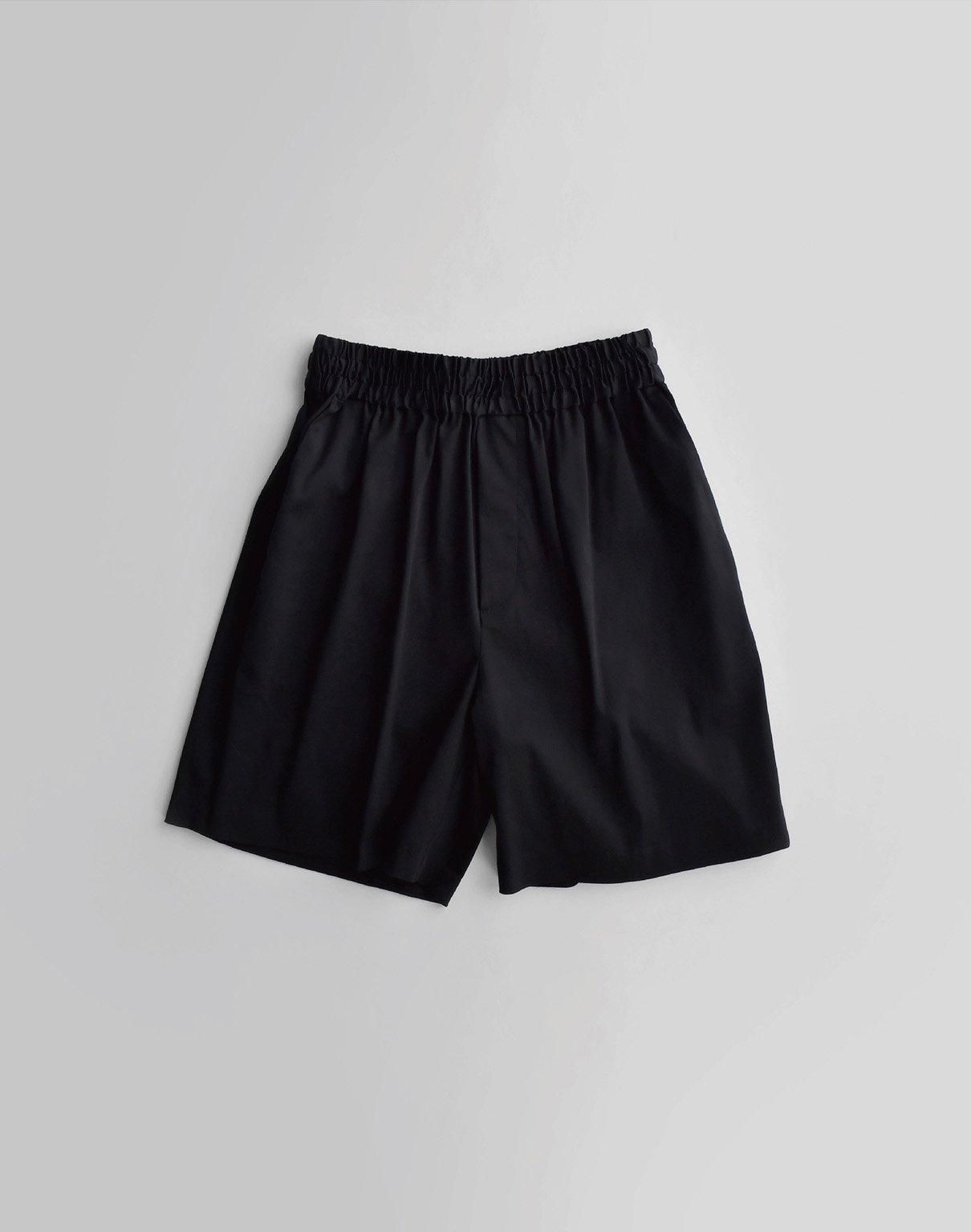 awasa cotton silk short easy pants black awasa cotton silk short easy pants black