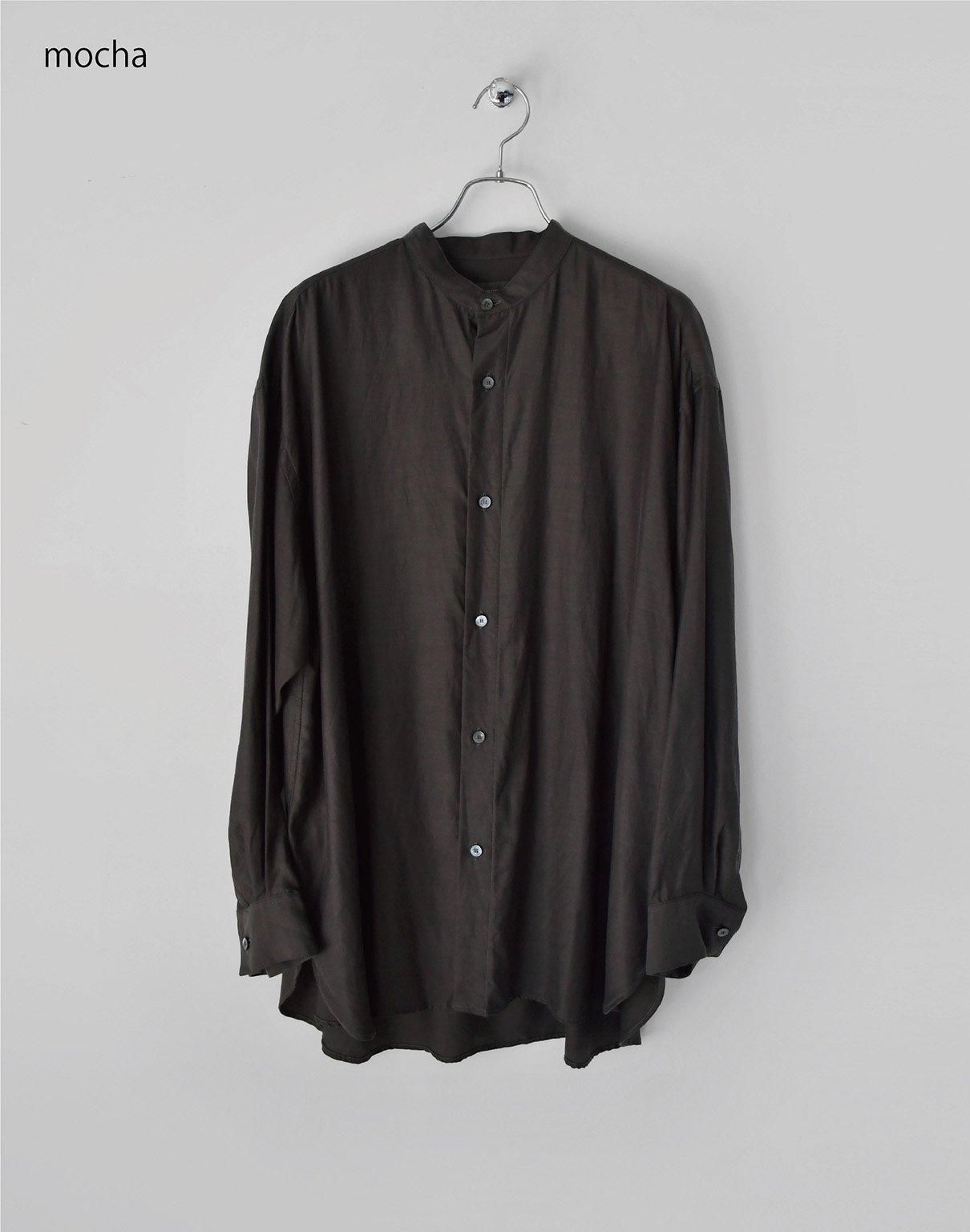 WIRROW｜ウィロウ｜long stand collar shirt｜スタンドカラー