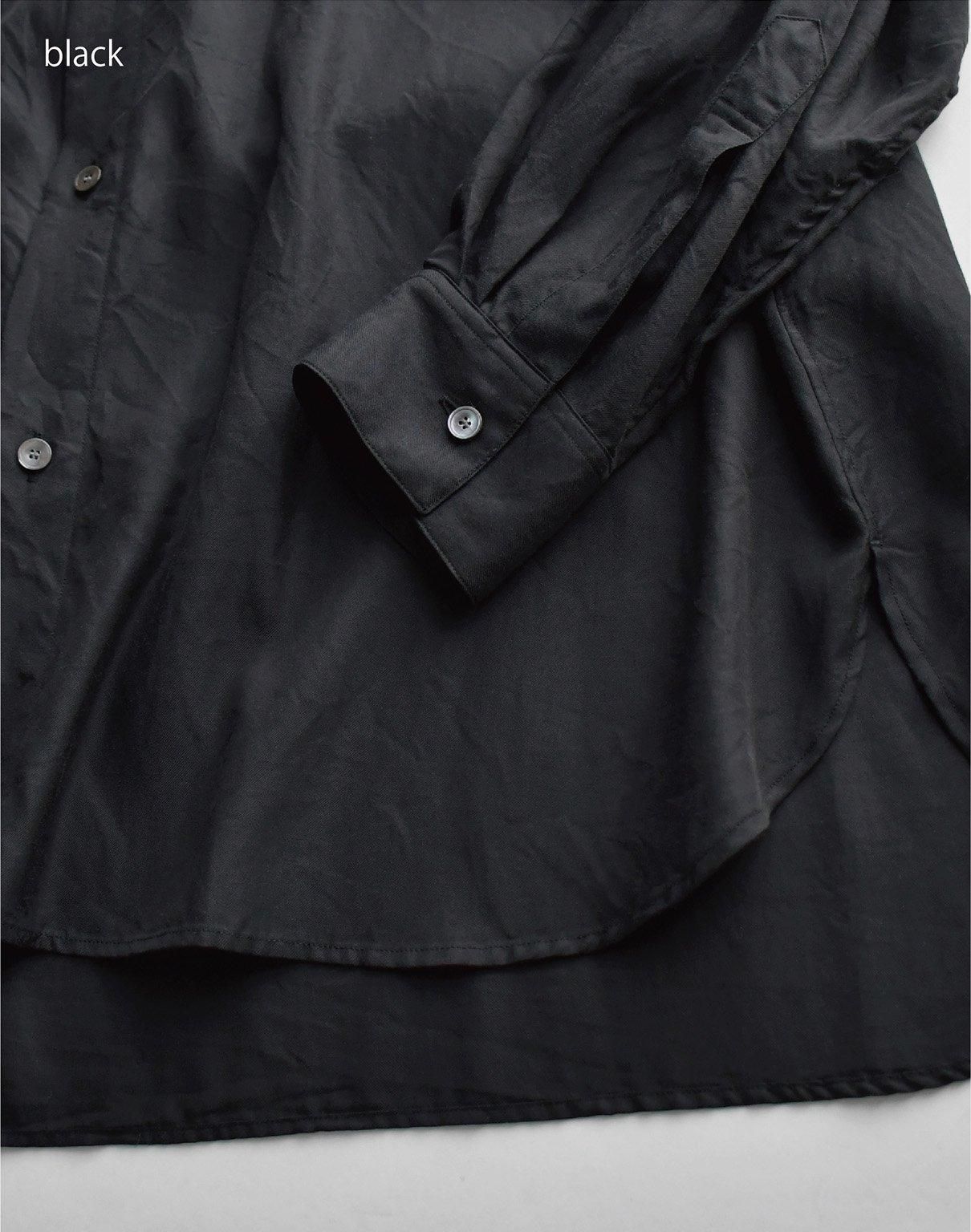 WIRROW cupro cotton stand collar shirt mocha