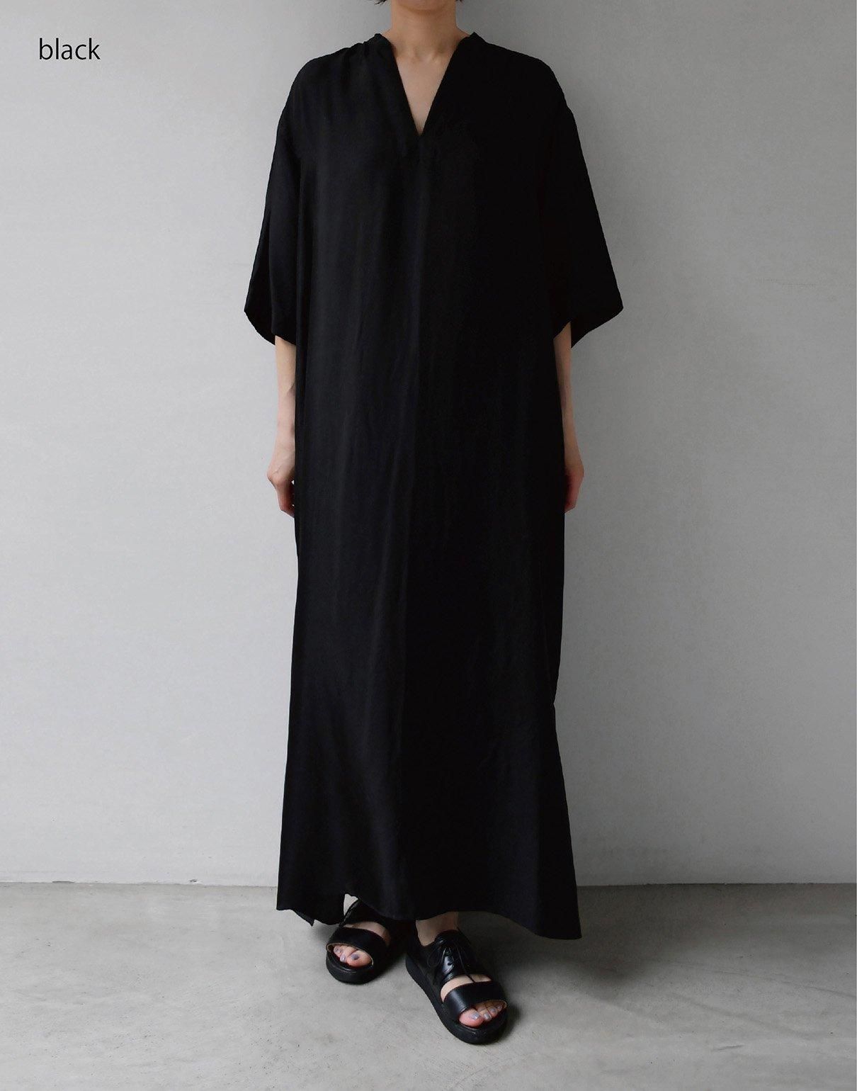 WIRROW silk skipper dress black