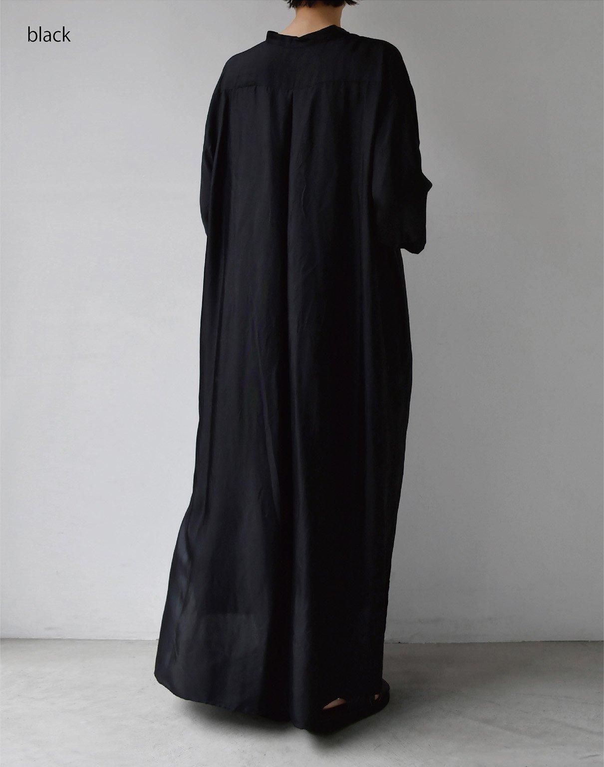 WIRROW silk skipper dress black