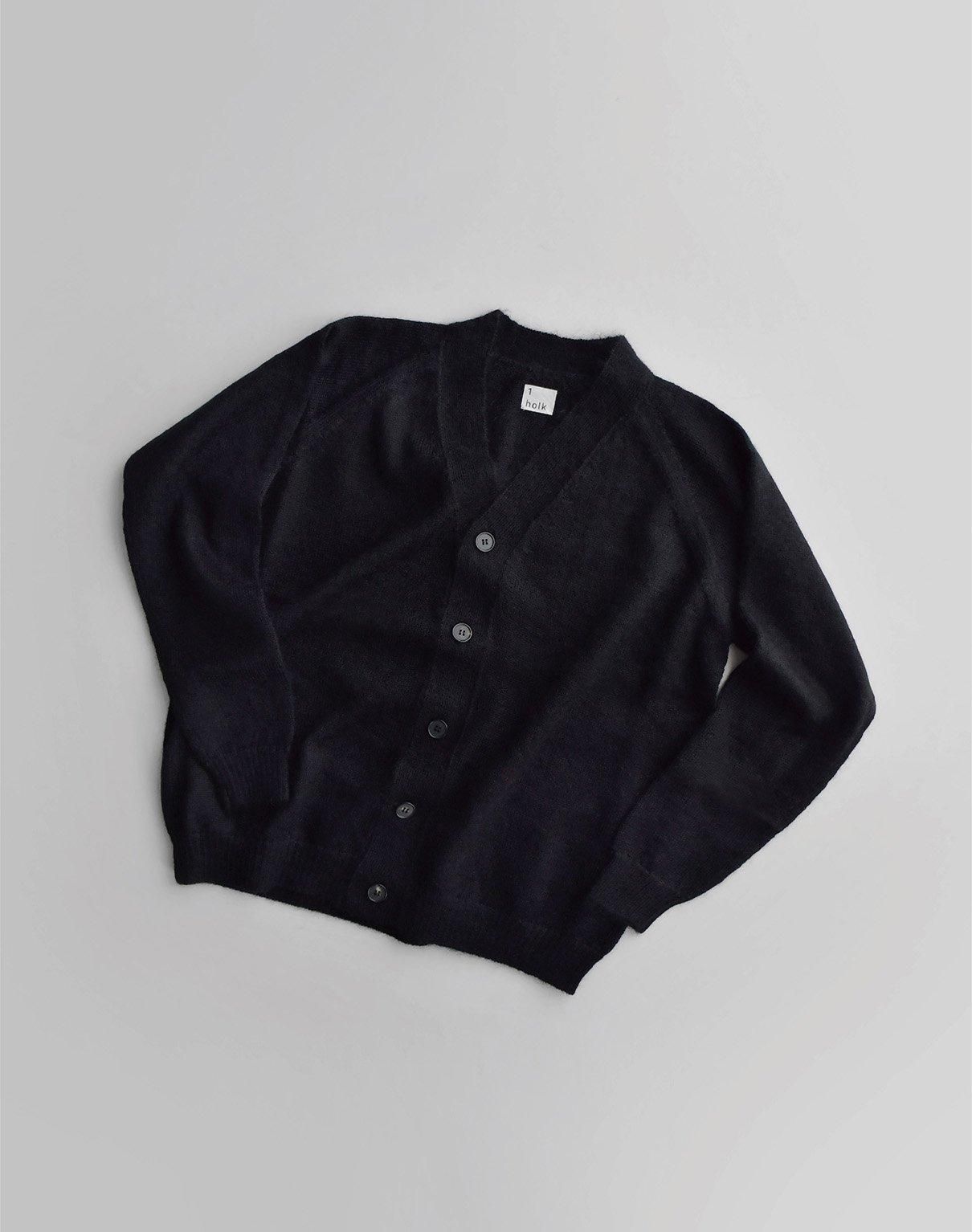 holk KID MOHAIR cardigan black