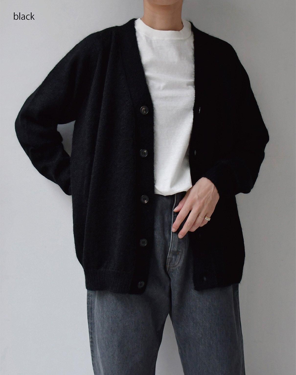 holk KID MOHAIR cardigan black