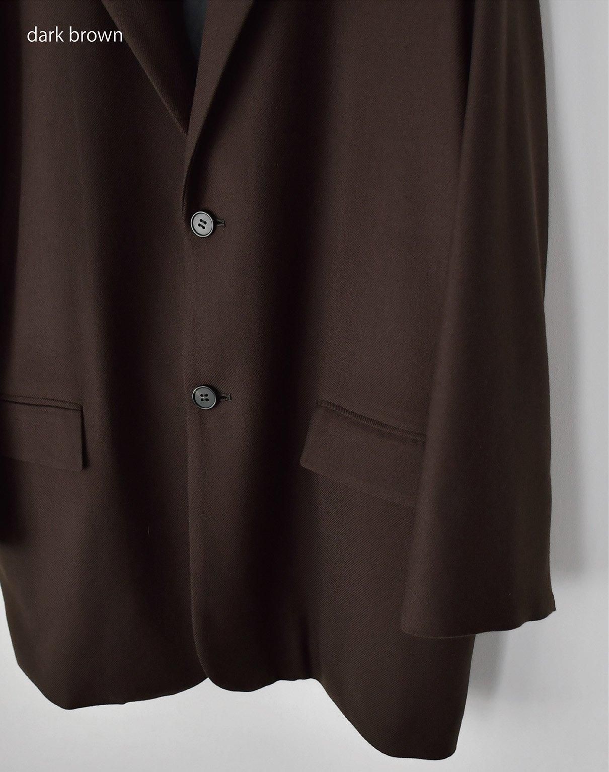 WIRROW Botany wool soft jacket dark brown WIRROW Botany wool soft jacket dark brown
