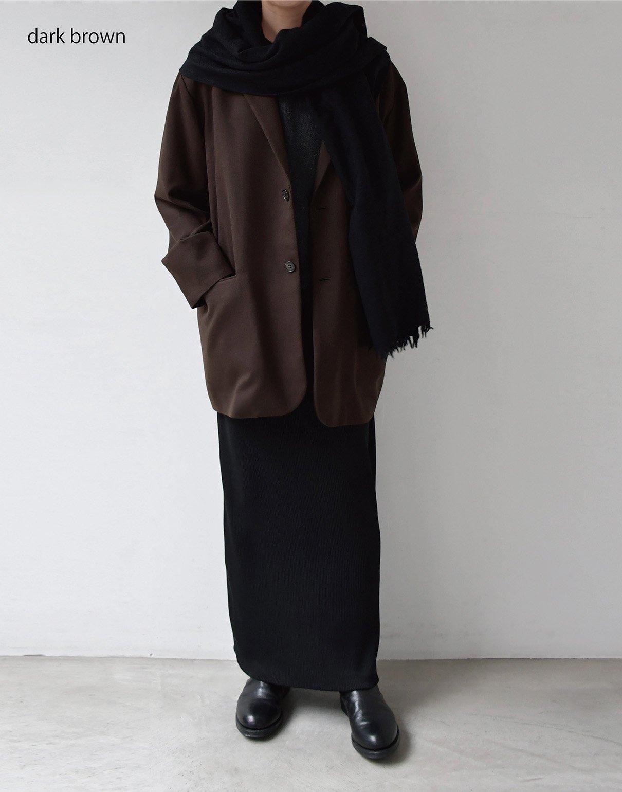 WIRROW Botany wool soft jacket dark brown WIRROW Botany wool soft jacket dark brown