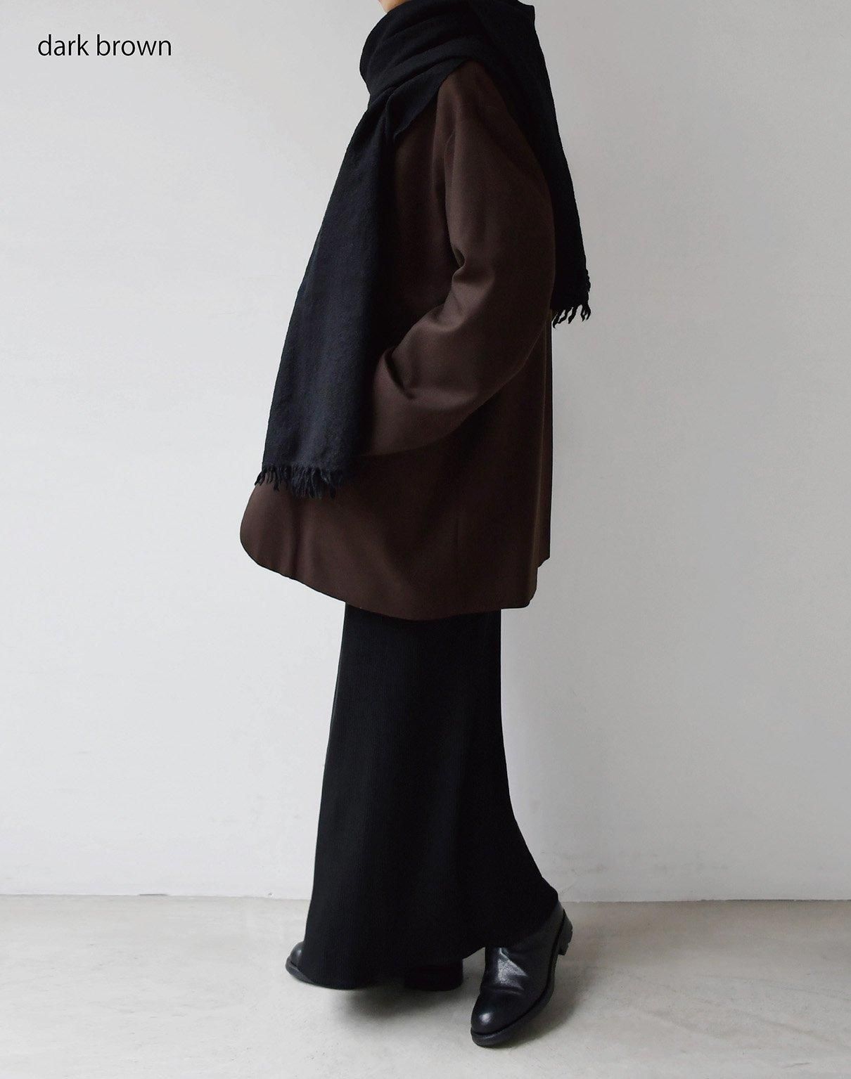 WIRROW Botany wool soft jacket dark brown