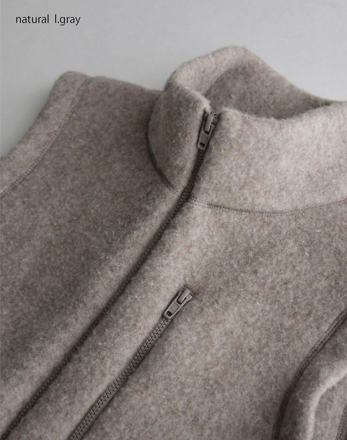 YAECA(ヤエカ)のウールフリースベストnatural l.gray YAECA(ヤエカ)のウールフリースベストnatural l.gray