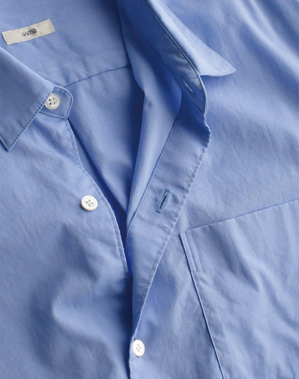 awasa regular collar shirt blue