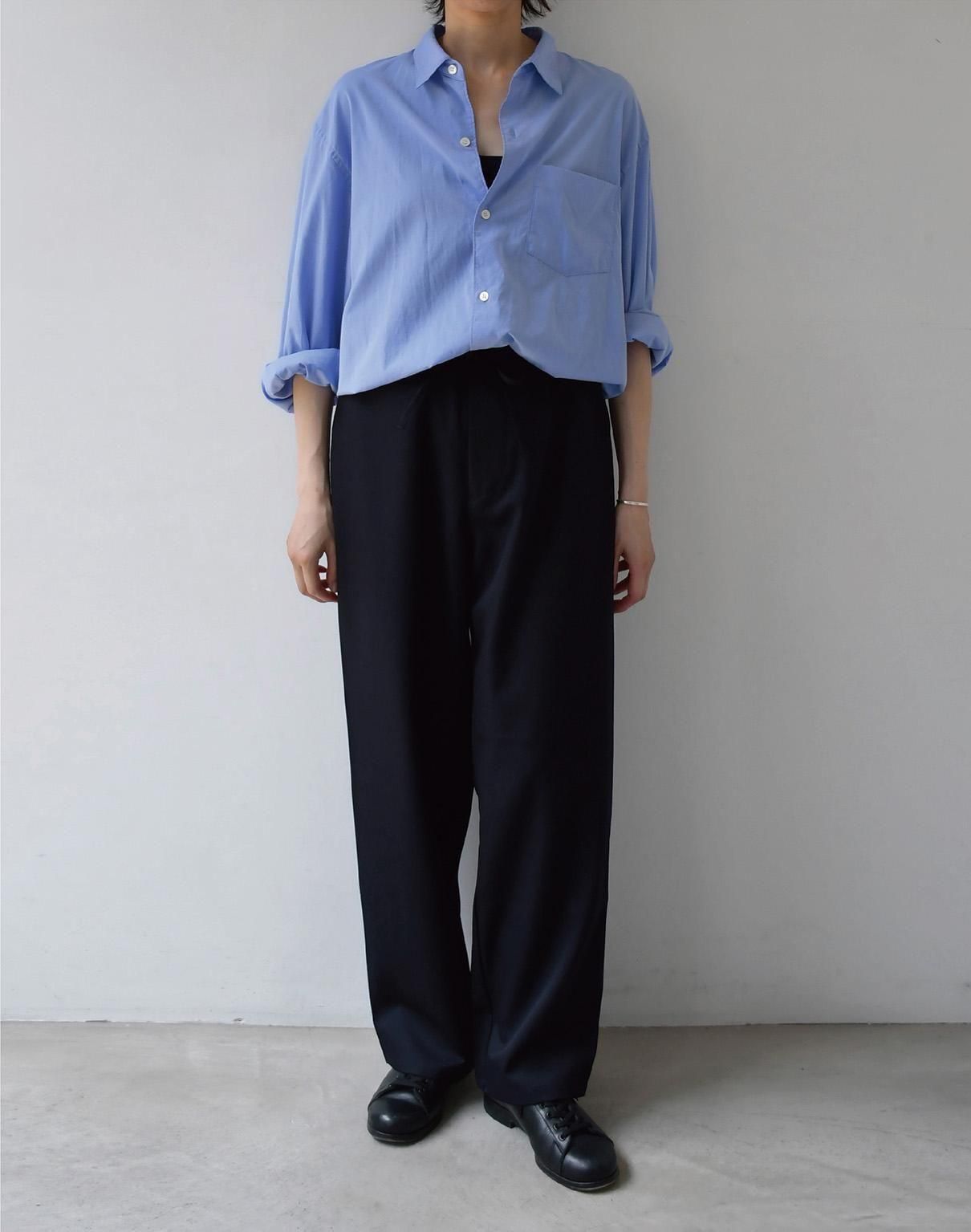タグ付新品未使用品 25ss awasa レギュラーカラーシャツ blue 2 アワサ awasa 25AW レギュラーカラーシャツ regular collar