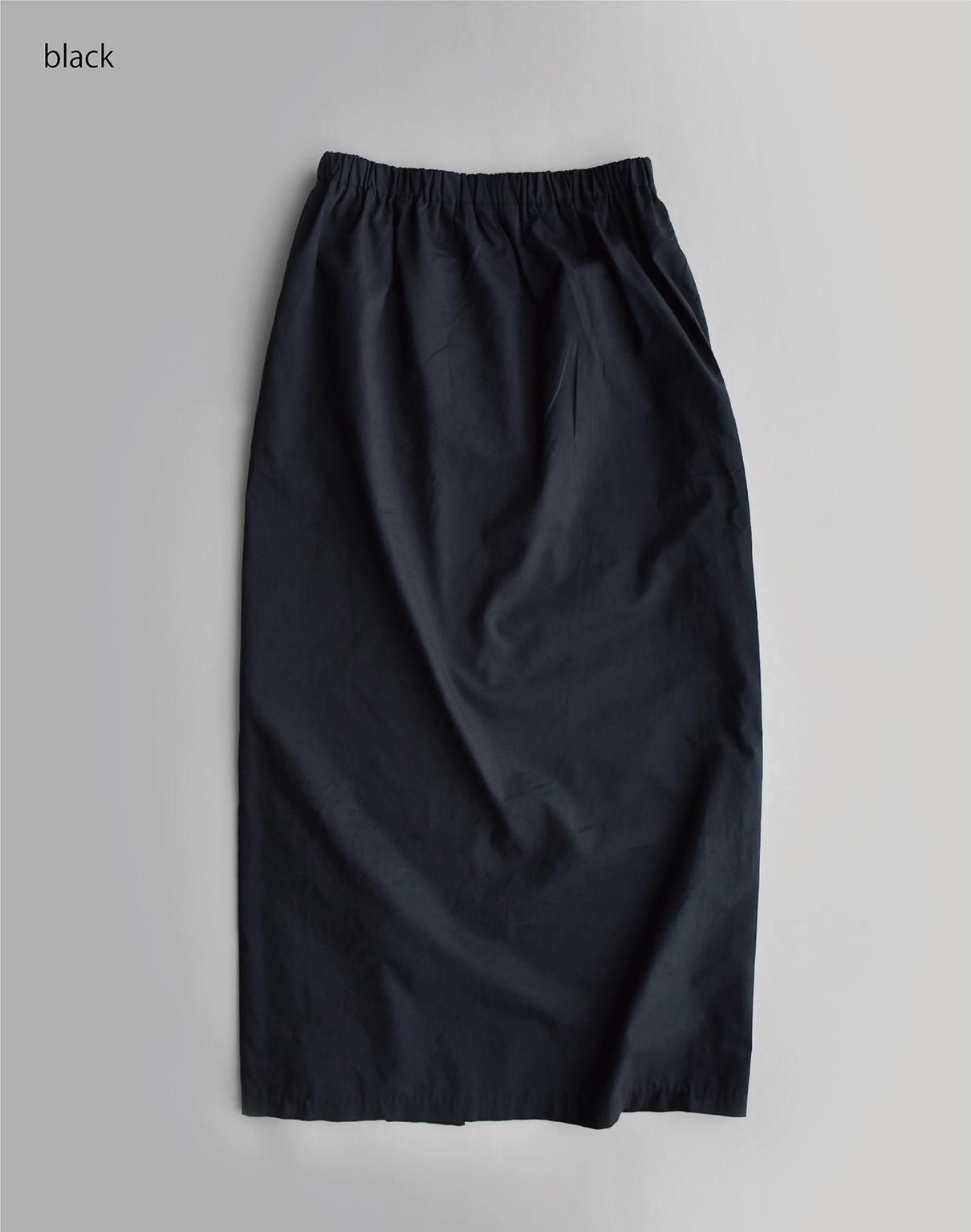 YAECA ヤエカ　ラップスカート　black YAECA CONTEMPO YAECA (ヤエカ) CONTEMPO RAP SKIRT / コンテンポラップスカート