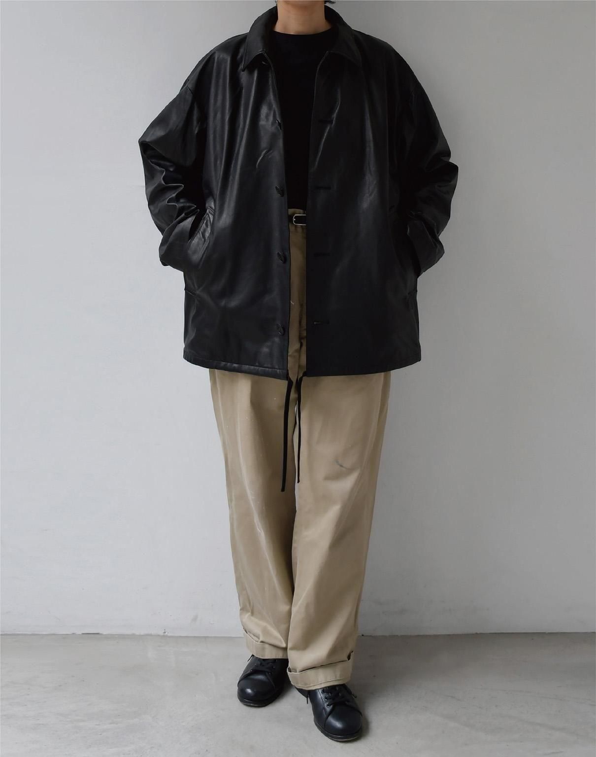 ジャケット・アウター COACH JACKET COW LEATHER COACH® | Heritage C Plaque Oversized Leather Jacket