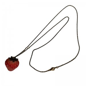 ロングチェーンいちごネックレス　Long chain Strawberry neckrace