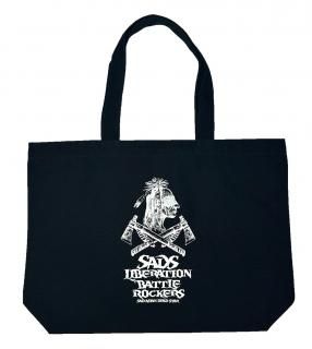 <img class='new_mark_img1' src='https://img.shop-pro.jp/img/new/icons16.gif' style='border:none;display:inline;margin:0px;padding:0px;width:auto;' />MARDIGRASCanvas Tote Bag BATTLE ROCKERS black