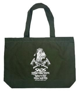 <img class='new_mark_img1' src='https://img.shop-pro.jp/img/new/icons16.gif' style='border:none;display:inline;margin:0px;padding:0px;width:auto;' />MARDIGRASCanvas Tote Bag BATTLE ROCKERS khaki