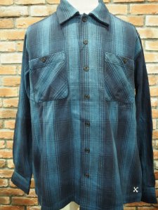 BLUCO ֥륳 OL-047-019 HEAVY NEL SHIRTS -ombre check- إӡͥ륷 ֥졼å BLU