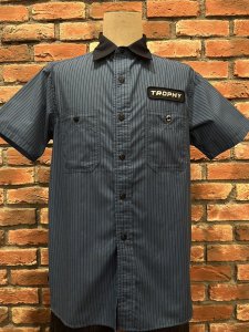 TROPHY CLOTHING ȥե Gas Worker S/S Shirt TR22SS-406 BLUE